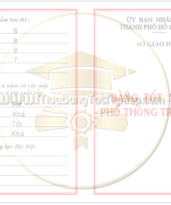 Mẫu bằng cấp 3 trung học phổ thông tphcm 1986 chuẩn