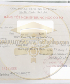 Mẫu bằng cấp 3 trung học phổ thông tphcm 2018 chuẩn