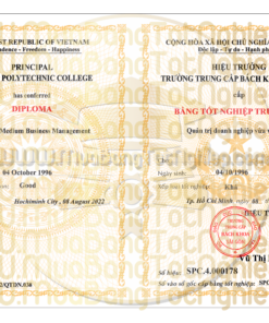 mẫu bằng trung cấp đã làm trường trung cấp bách khoa sài gòn