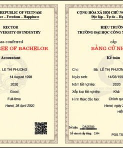 Mẫu bằng đại học Hà Nội 2020, theo đúng quy chuẩn tại trường.