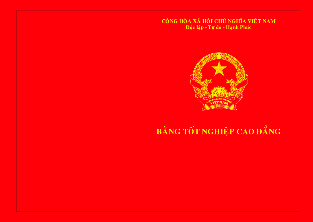 bìa mẫu bằng cao đẳng Bách Khoa Sài Gòn cho khách hàng cần mua bằng