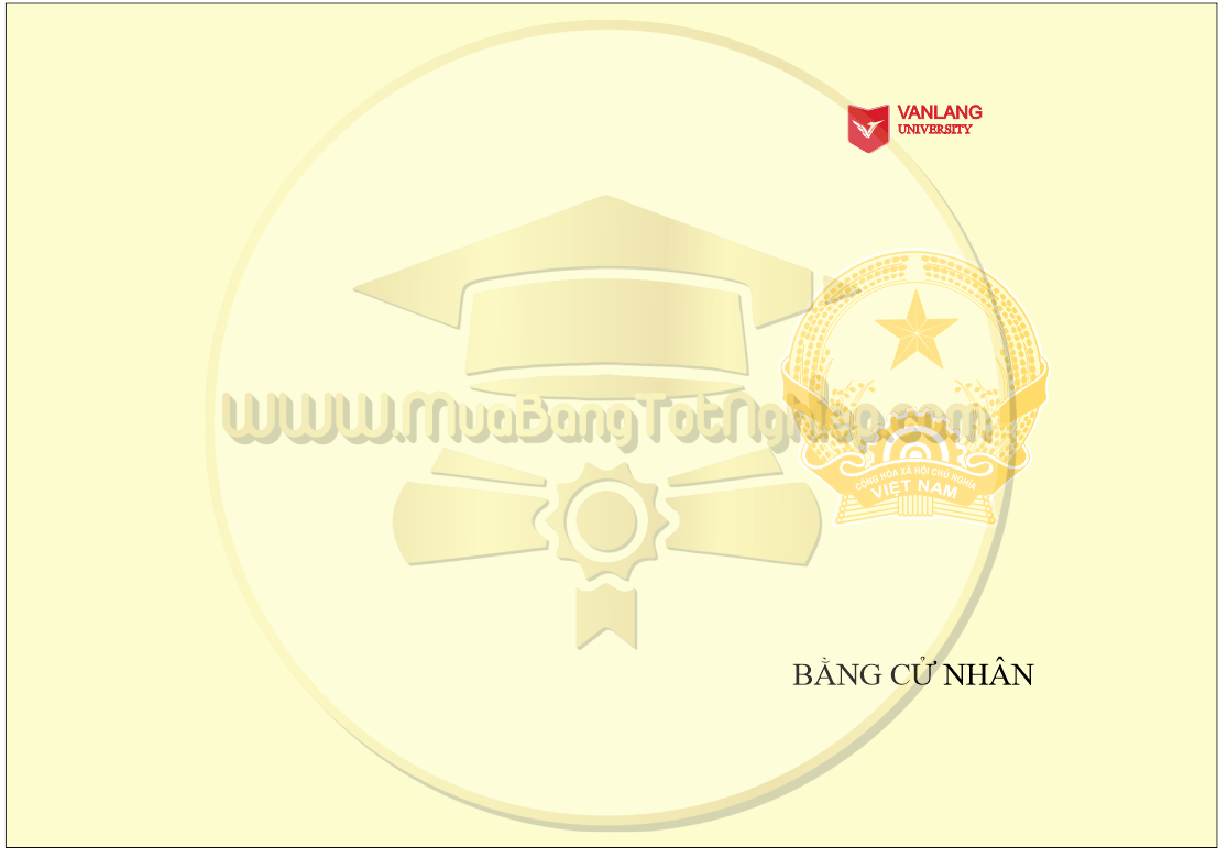 bìa bằng đại học văn lang năm 2021
