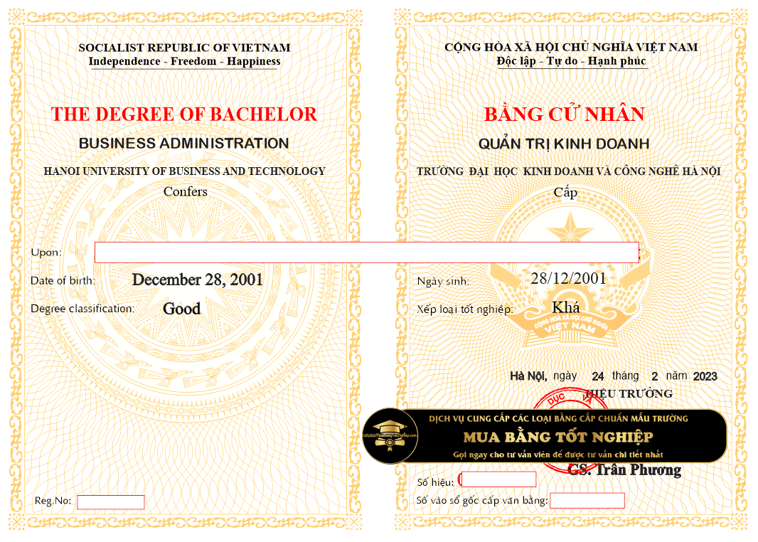 Cần làm bằng DH KDCNHN, ngành quản trị kinh doanh (QTKD)
