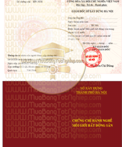 dịch vụ cung cấp các loại chứng chỉ hành nghề môi giới bất động sản