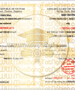 chứng chỉ hành nghề trưởng trung cấp y được Tôn Thất Tùng