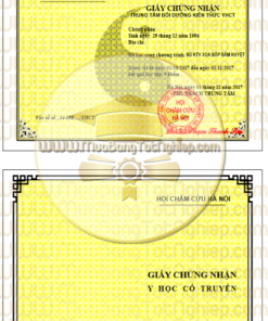 Mẫu chứng chỉ cho khách hàng Cần làm chứng chỉ hành nghề xoa bóp