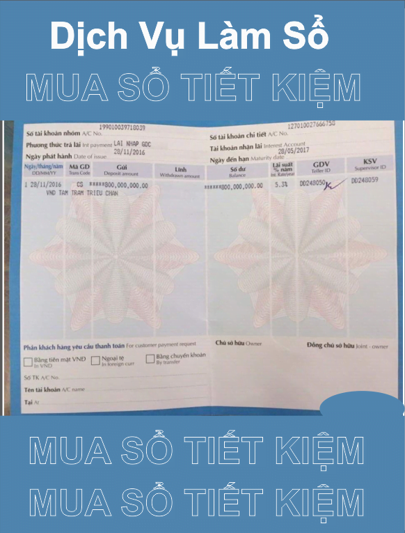 cần mua sổ tiết kiệm, chỗ bán uy tín