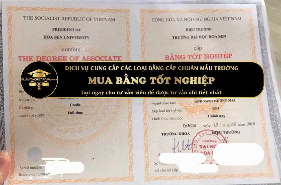 Cần mua bằng cao đẳng của trường đại học Hoa Sen năm 2015