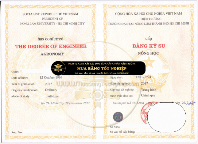 Cần Làm Bằng Đại Học Nông Lâm TpHCM năm 2017