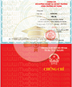 Mẫu chứng chỉ hành nghề chỉ huy trưởng công trình cho khách tham khảo