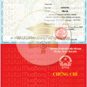 Mẫu chứng chỉ hành nghề chỉ huy trưởng công trình cho khách tham khảo