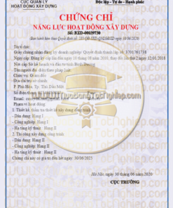 chứng chỉ hành nghề năng lực hoạt động xây dựng cho doanh nghiệp hoặc công ty