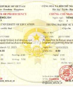 cần mua chứng chỉ ngoại ngữ tiếng anh đại học sư phạm hà nội 2023