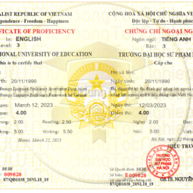 cần mua chứng chỉ ngoại ngữ tiếng anh đại học sư phạm hà nội 2023