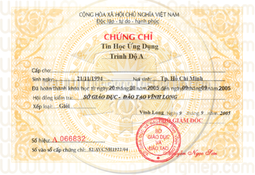 Cần mua chứng chỉ tin học ứng dụng liên hệ ngạy với dịch vụ Làm chứng chỉ anh văn và tin học