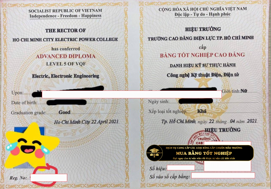 Làm bằng cđ Điện lực TpHCM, gọi ngay dịch vụ chúng tôi,.