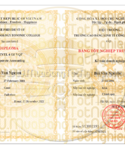 bằng trung cấp trường cao đẳng kinh tế và công nghệ hà nội