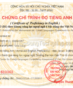 bạn cần làm chứng chỉ anh văn B1 của trường đại học Cần Thơ