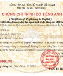 cần mua chứng chỉ Anh văn B1 Đại Học Hồng Đức