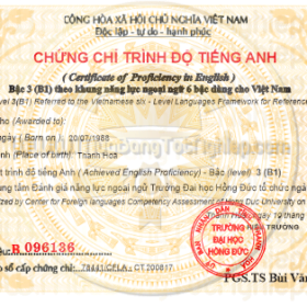cần mua chứng chỉ Anh văn B1 Đại Học Hồng Đức