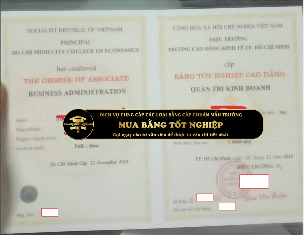 Mẫu bằng được cấp tại trường cho các bạn cần làm bằng cao đẳng tham khảo