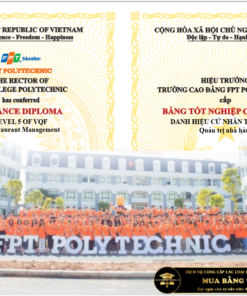 Mẫu bằng CD FPT PolyTechnic dành cho các bạn tham khảo trước.