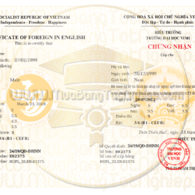 Cần mua chứng chỉ ngoại ngữ tin học trường đại học Vinh