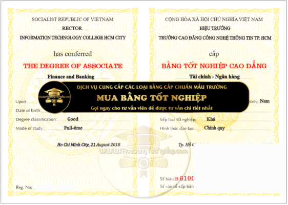 Cần mua bằng cao đẳng ở tphcm trường cao đẳng Công Nghệ Thông Tin Tphcm