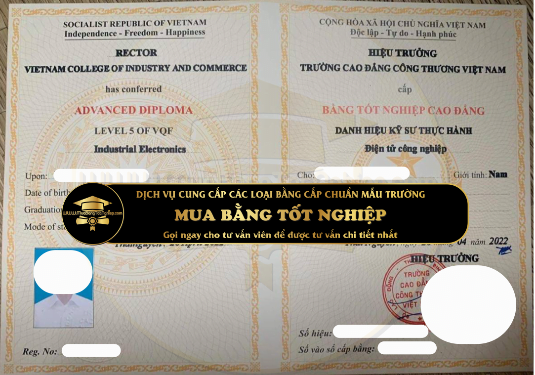 Mua bằng cao đẳng Công Thương Việt Nam tại Thái Nguyên năm 2022