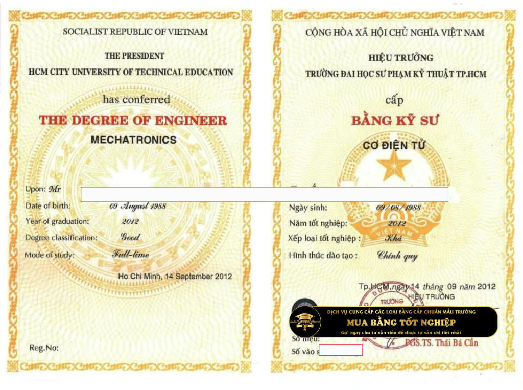 Mua Bằng DH Sư Phạm Kỹ Thuật TpHCM