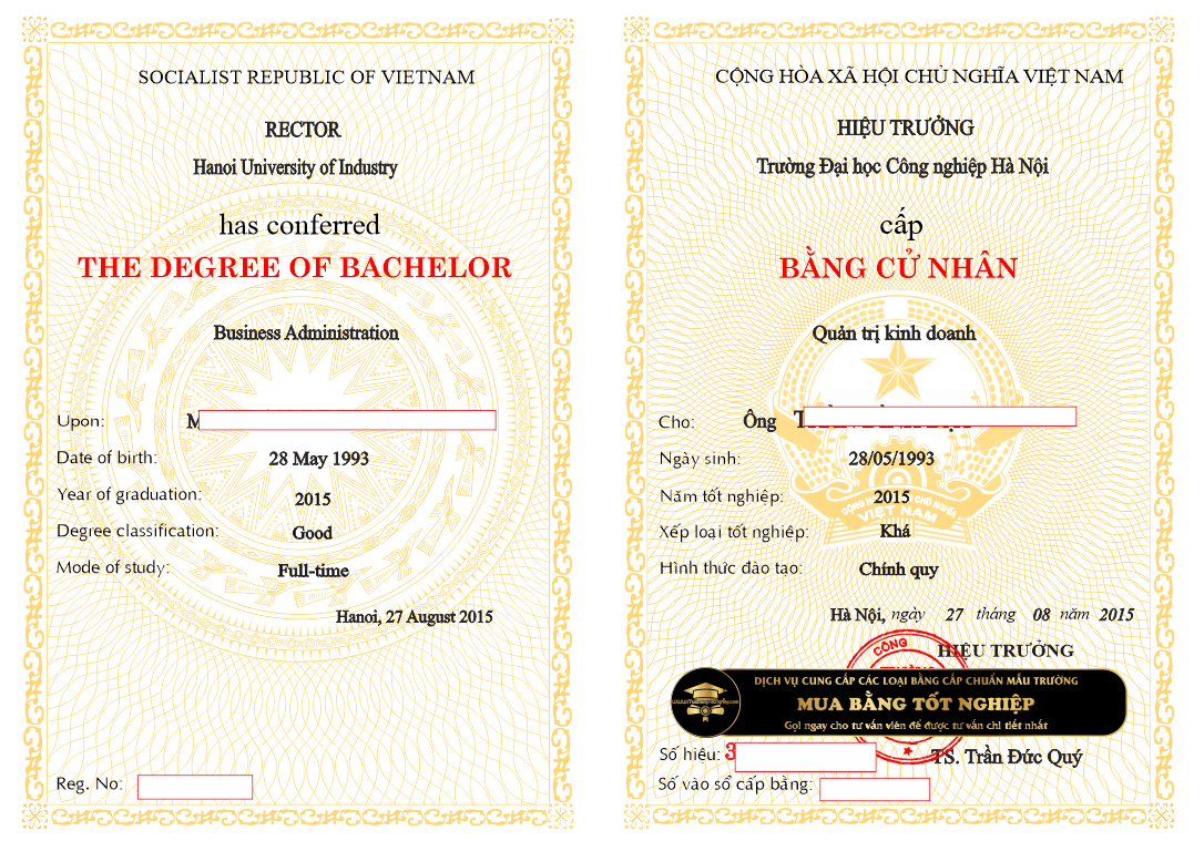 cần mua bằng quản trị kinh doanh QTKD trường dh công nghiệp hn