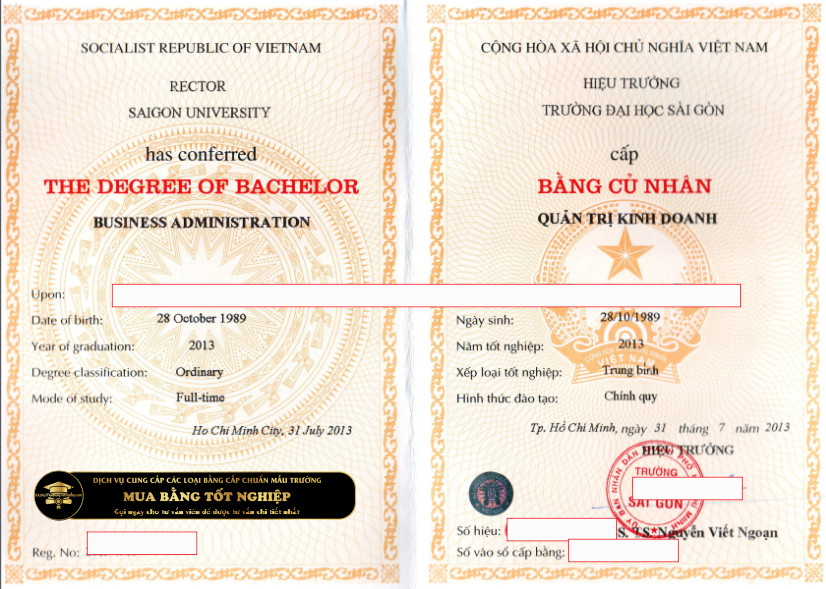 Mua bằng Cử nhân QTKD (Quản trị kinh doanh) trường Đại học SGU
