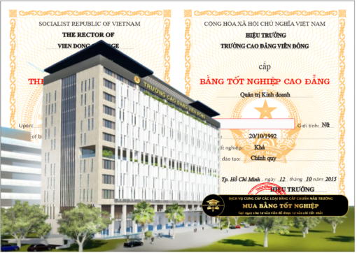 Cần làm bằng Trường Cao đẳng Viễn Đông, Dịch vụ chúng tôi cung cấp văn bằng chuẩn mẫu từ trường.