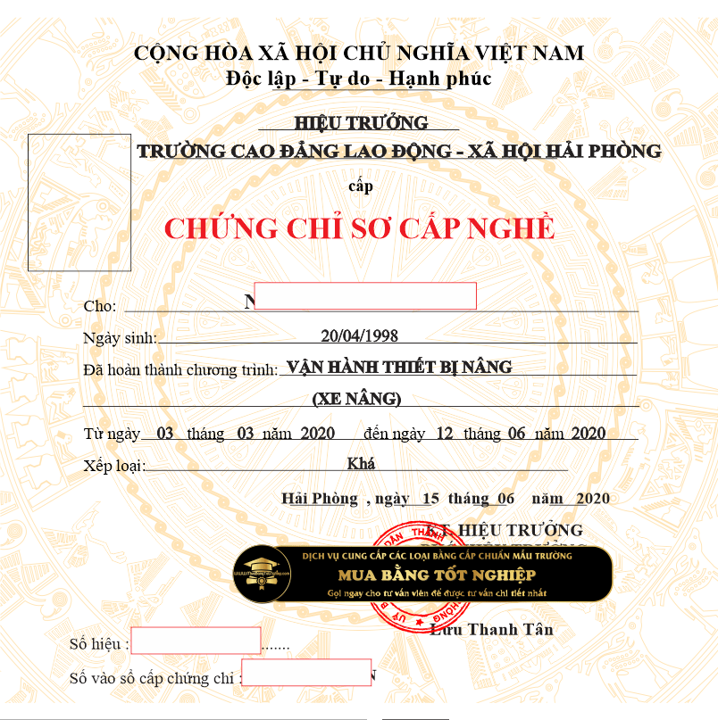 Làm chứng chỉ xe nâng hay Mua chứng chỉ sơ cấp nghề xe nên hãy liên hệ ngay với chúng tôi