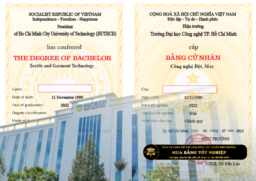 Cử nhân ngành may thết kế thời trang của trường Đại học Công nghệ Thành phố Hồ Chí Minh