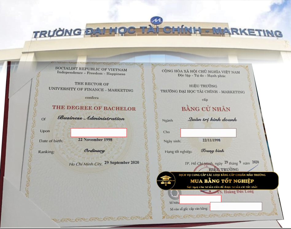 Làm bằng đại học tài chính Marketing (UFM - University of Finance - Marketing) tại thành phố Hồ Chí Minh
