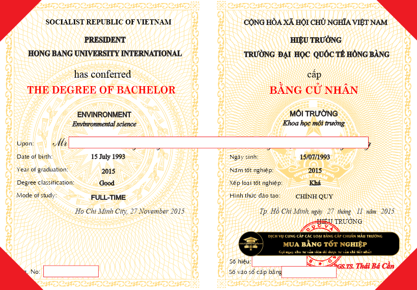 Làm bằng ngành Môi trường của trường Đại học Quốc tế Hồng Bàng