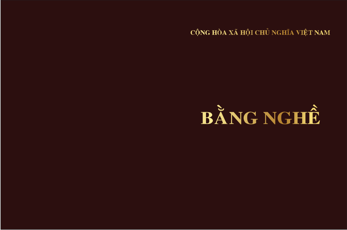 Bìa của mẫu bằng nghề