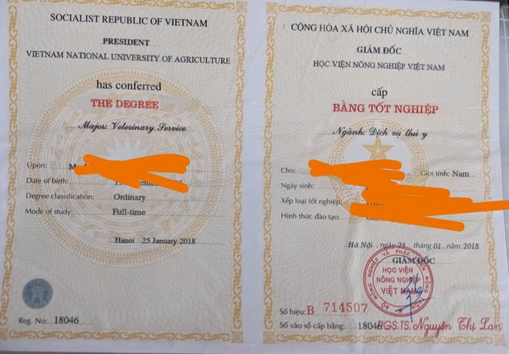 Mua bằng ĐH của học viện Nông nghiệp Việt Nam, liên hệ ngay với dịch vụ chúng tôi