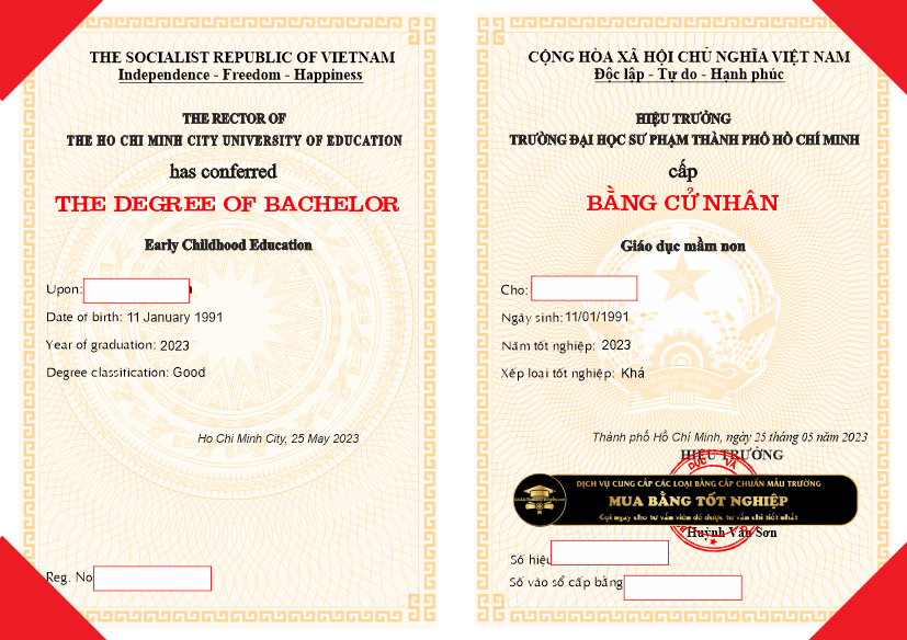 Mua bằng ĐH Sư Phạm TpHCM, Dịch vụ làm bẳng ĐH uy tín chất lượng
