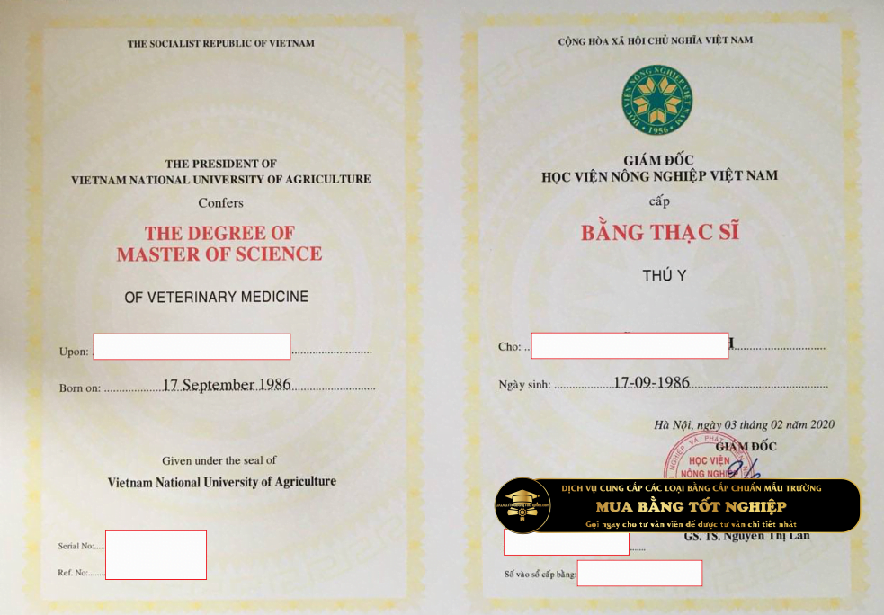 cần mua bằng Thạc sĩ tại Học viện Nông Nghiệp Việt Nam (VNUA) - Liên hệ ngay